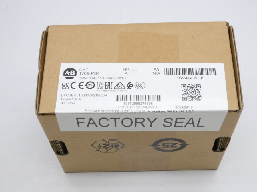 ALLEN BRADLEY 1769-PB4 SER. A VER. 09 24VDC DATE: 2023 NSFS