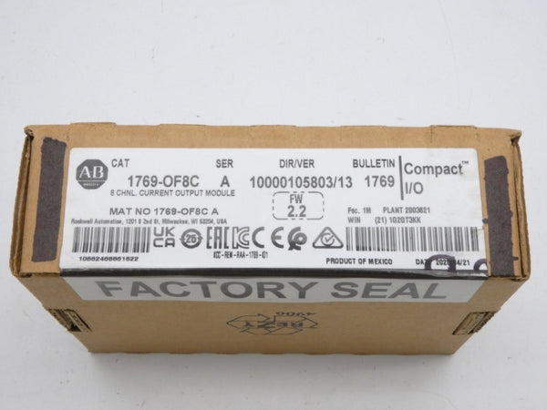 ALLEN BRADLEY 1769-OF8C SER. A F/W 2.2 VER. 13 DATE: 2023 NSFS