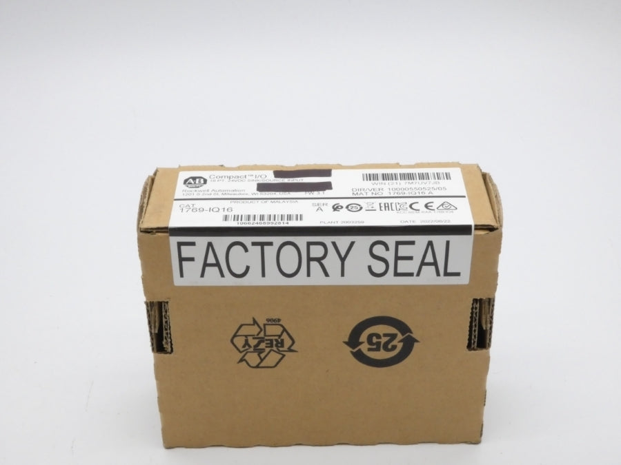 ALLEN BRADLEY 1769-IQ16 SER. A F/W 3.1 VER. 05 24VDC DATE: 2022 NSFS