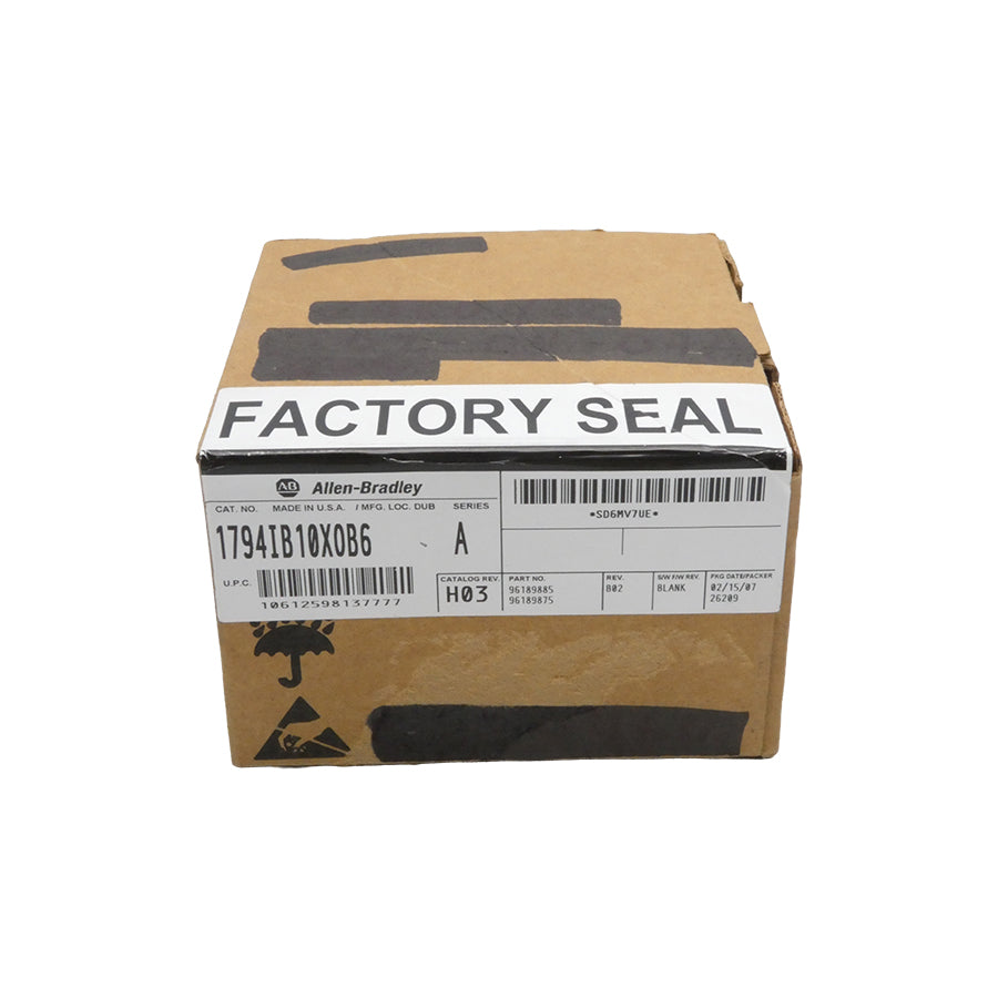 ALLEN BRADLEY 1794-IB10XOB6 SER. A REV. B02 DATE: 2007 NSFS