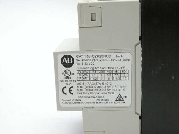 INDUSTRIAL SPARE PART 156-C2P25NCD SER. A 600VAC 25A NSMP