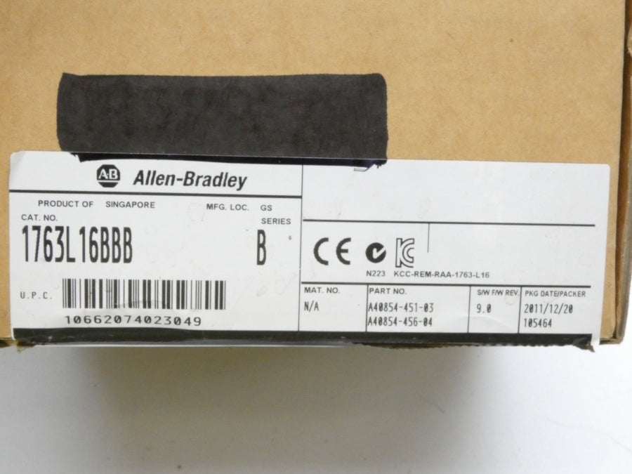 ALLEN BRADLEY 1763-L16BBB SER. B F/W 9.0 REV. F 24VDC 1.5A NSMP