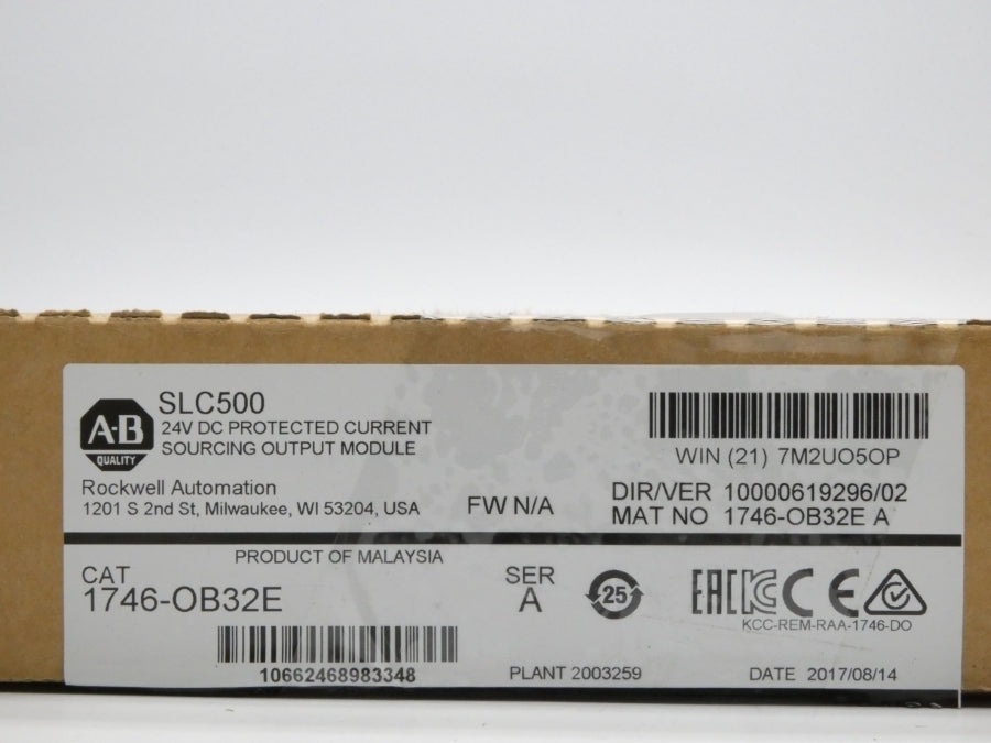ALLEN BRADLEY 1746-OB32E SER. A VER. 02 10-30VDC 8.0A NSMP