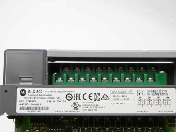 INDUSTRIAL SPARE PART 1746-NI8 SER. A F/W 2.0 10VDC NSMP