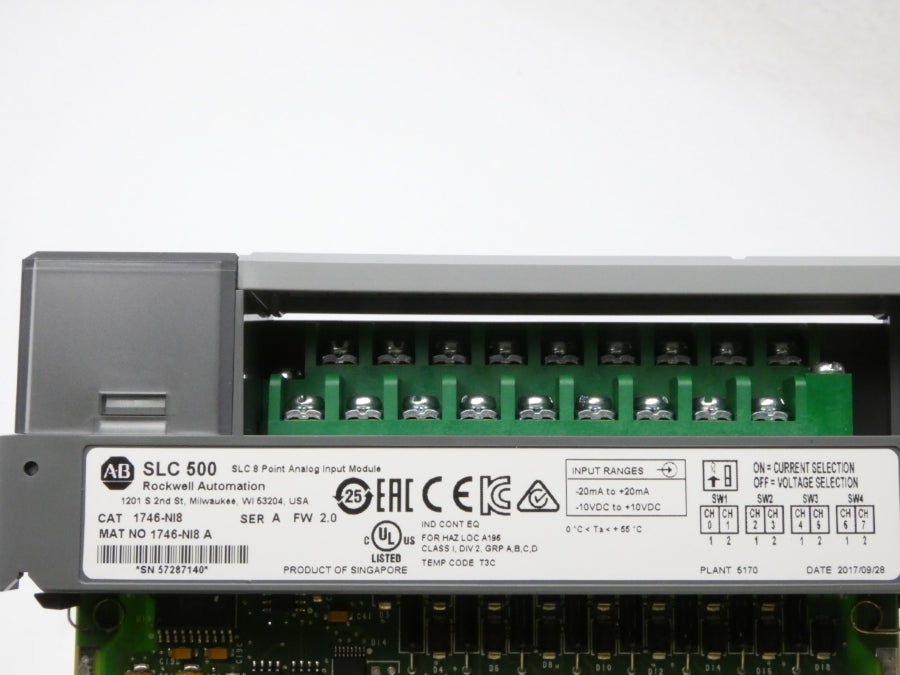 ALLEN BRADLEY 1746-NI8 SER. A F/W 2.0 10VDC NSMP