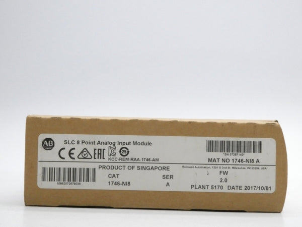 INDUSTRIAL SPARE PART 1746-NI8 SER. A F/W 2.0 10VDC NSMP