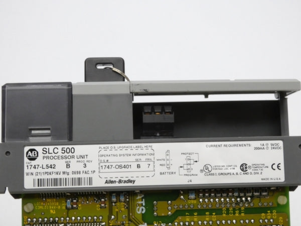 ALLEN BRADLEY 1747-L542 SER. B F/W 7 REV. 3 24VDC 1A UNMP