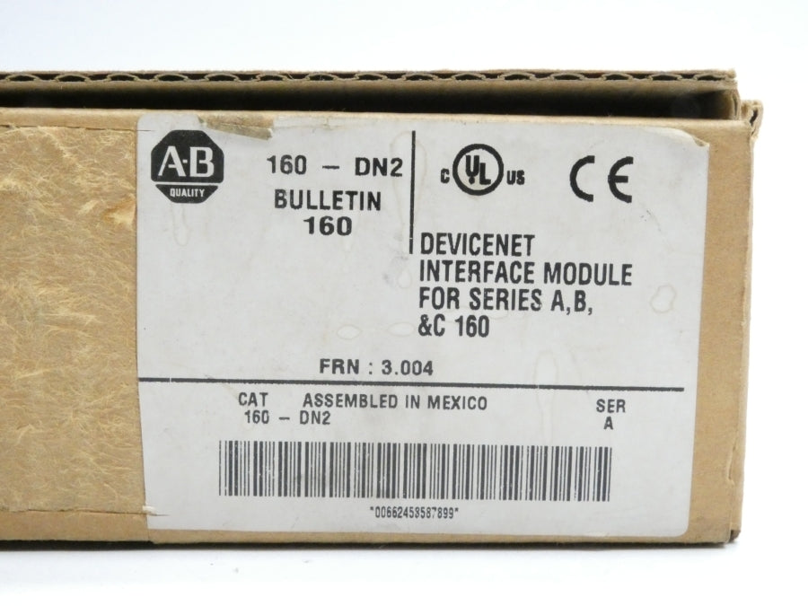 ALLEN BRADLEY 160-DN2 SER. A F/W 3.004 NSMP