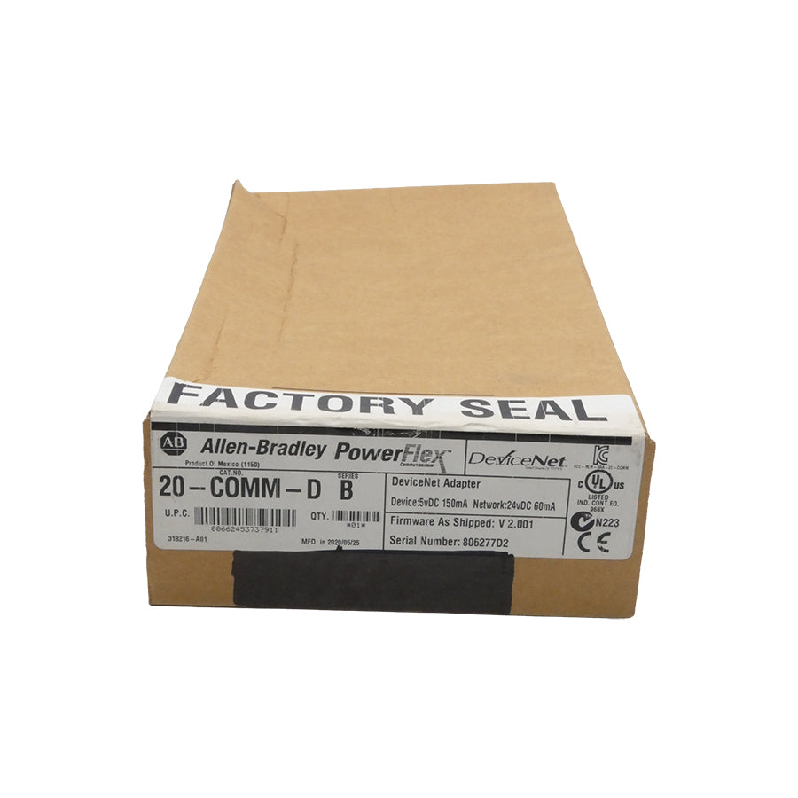 ALLEN BRADLEY 20-COMM-D SER. B F/W V2.001 24VDC DATE: 2020 NSFS