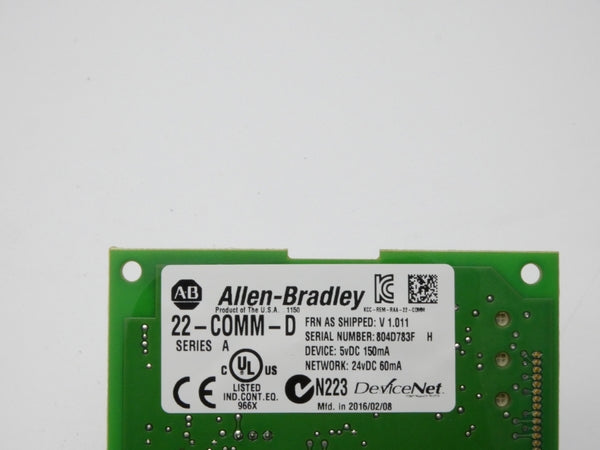 INDUSTRIAL SPARE PART 22-COMM-D SER. A F/W V1.011 24VDC (AS IS) NSMP