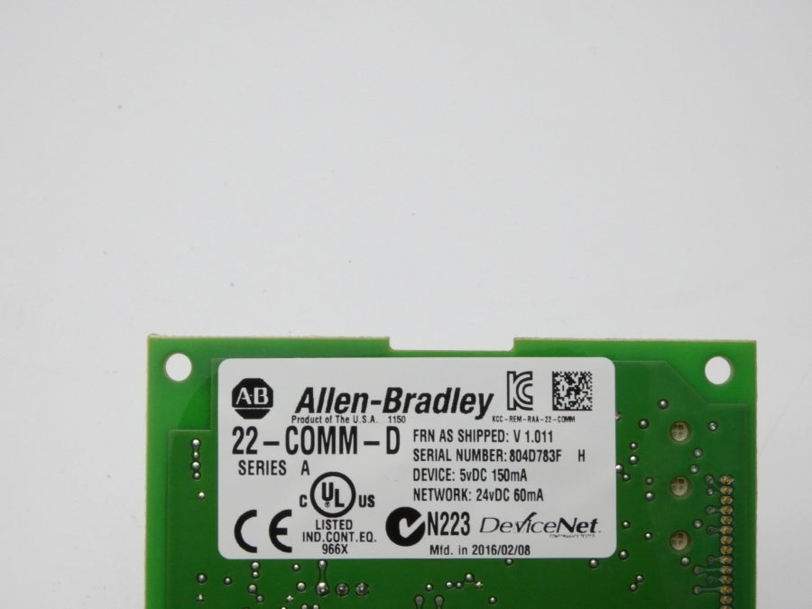 ALLEN BRADLEY 22-COMM-D SER. A F/W V1.011 24VDC (AS IS) NSMP