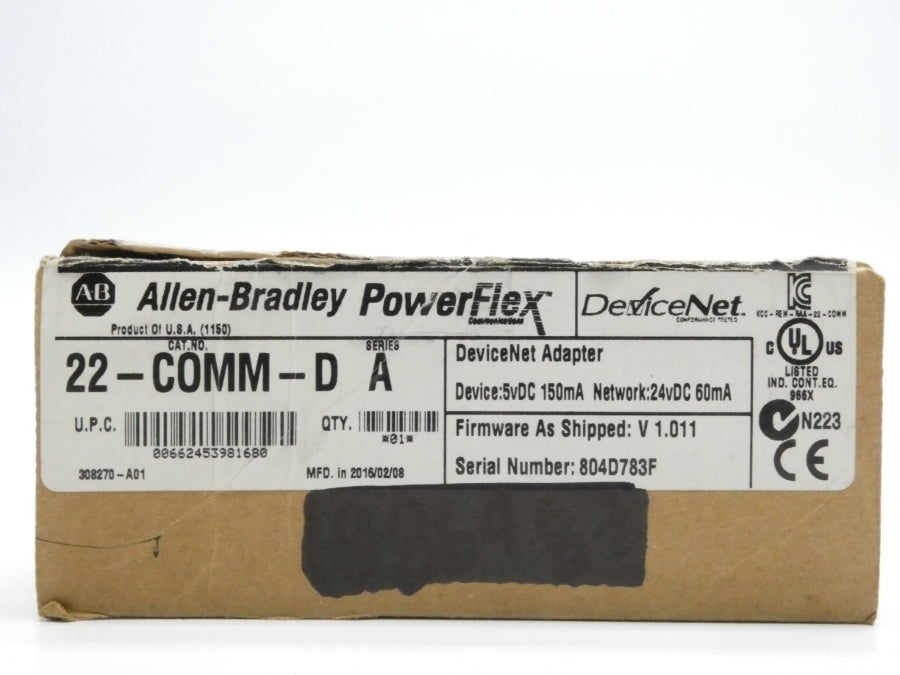 ALLEN BRADLEY 22-COMM-D SER. A F/W V1.011 24VDC (AS IS) NSMP