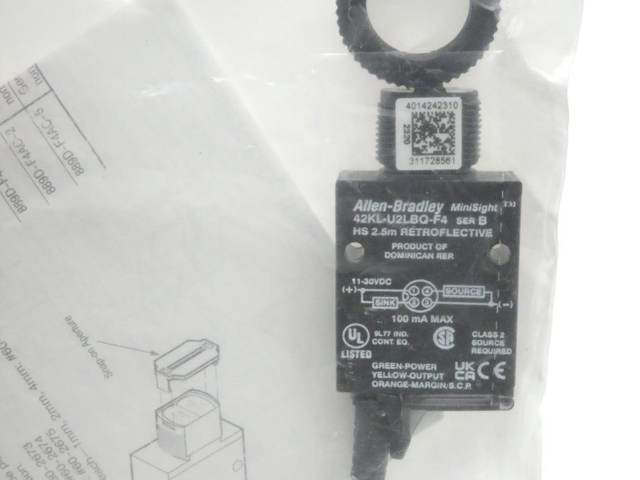ALLEN BRADLEY 42KL-U2LBQ-F4 SER. B 11-30VDC NSMP