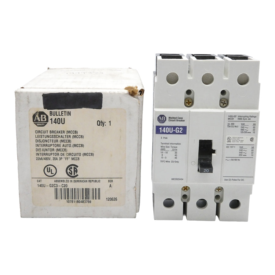 ALLEN BRADLEY 140U-G2C3-C20 SER. A 480V 20A NSMP