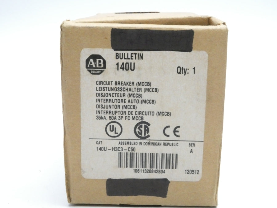 ALLEN BRADLEY 140U-H3C3-C50 SER. A 480V 50A NSMP