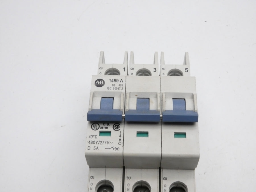 ALLEN BRADLEY 1489-A3D050 SER. A 277V 5A UNMP