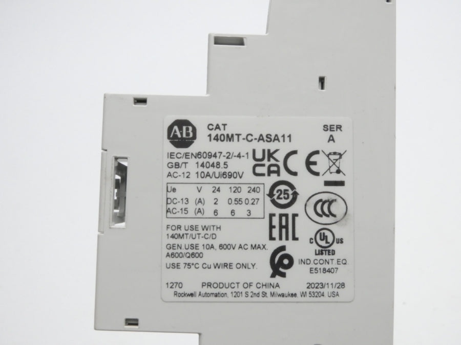 ALLEN BRADLEY 140MT-C-ASA11 SER. A 690V 10A NSNP
