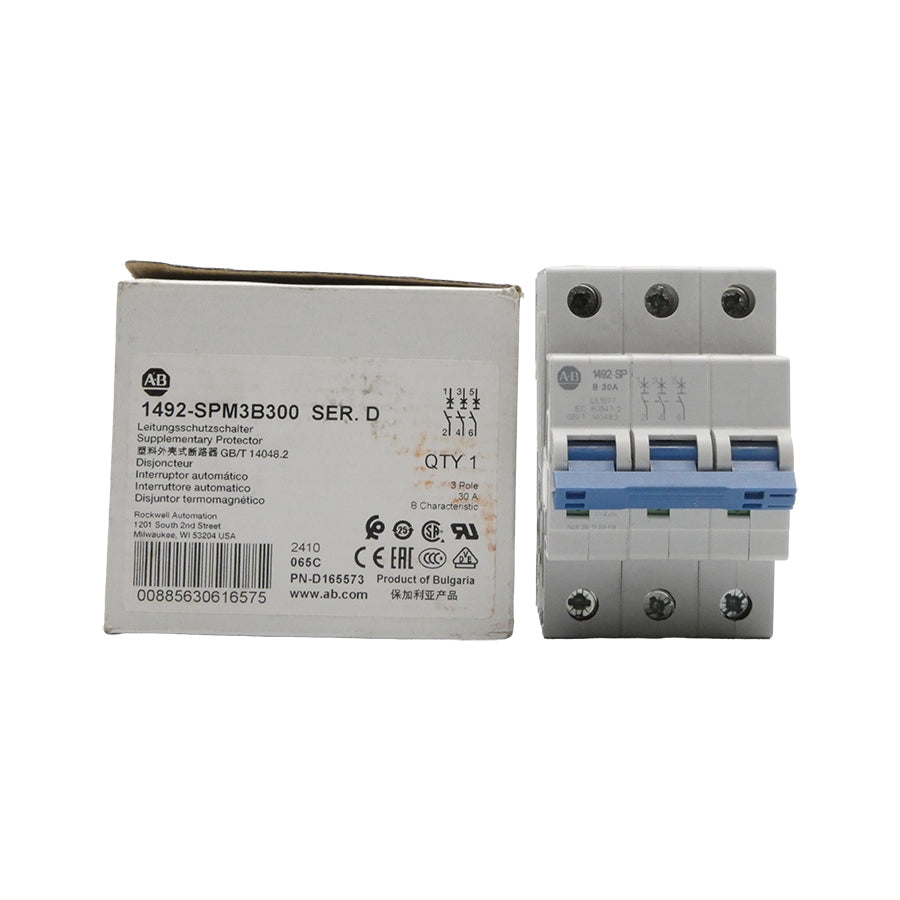 ALLEN BRADLEY 1492-SPM3B300 SER. D 277V 30A (WH) NSMP