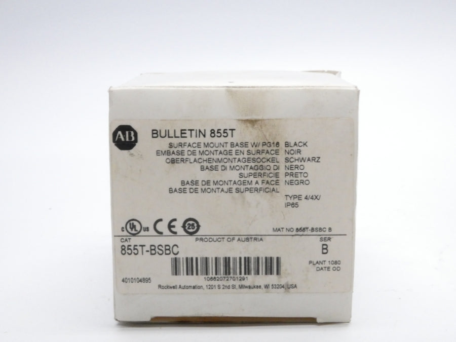ALLEN BRADLEY 855T-BSBC SER. B 250V (WH) NSMP