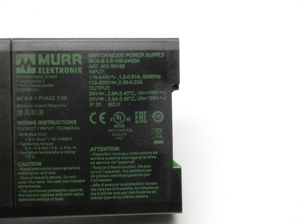 MURR ELEKTRONIK 85162 110-240V 1.2-0.61A NSMP