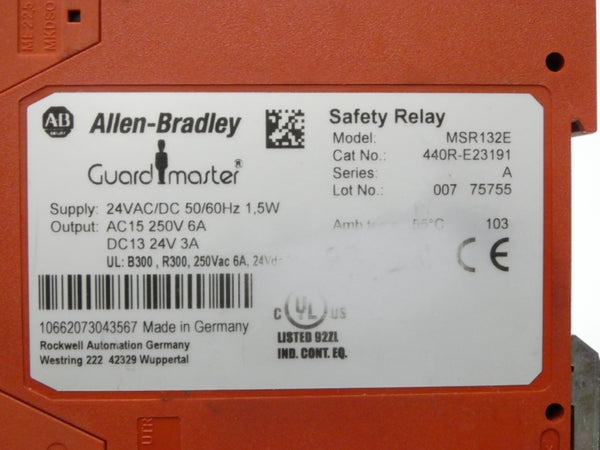 INDUSTRIAL SPARE PART 440R-E23191 SER. A 24V 6A UNMP