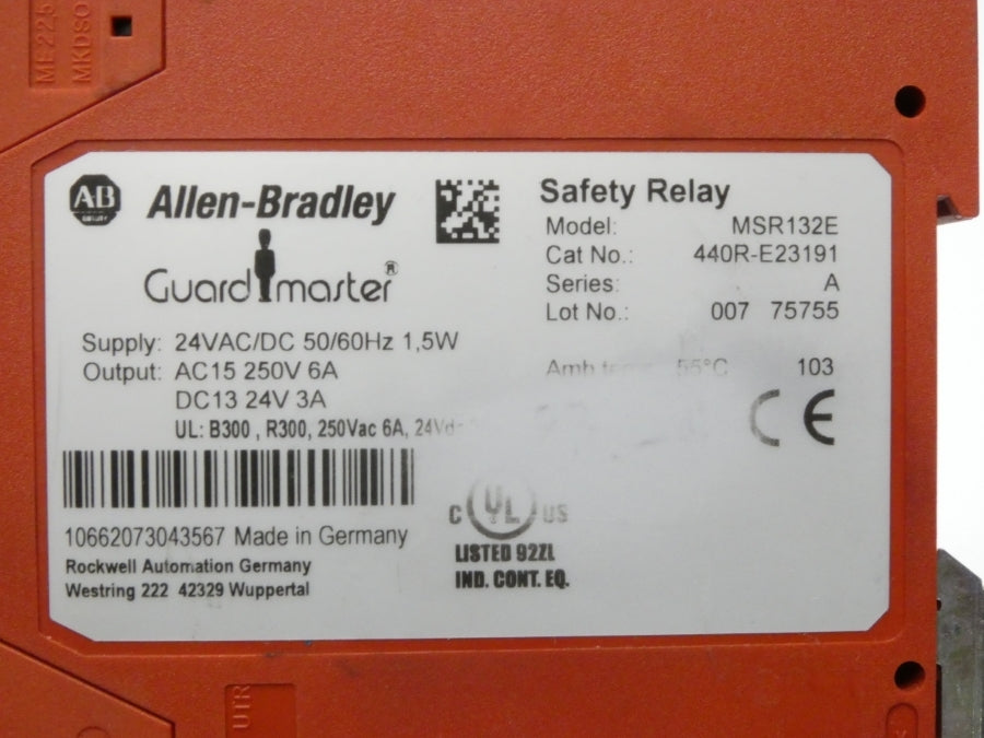 ALLEN BRADLEY 440R-E23191 SER. A 24V 6A UNMP