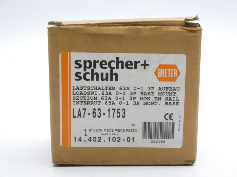 SPRECHER+SCHUH LA7-63-1753 690V 63A NSMP