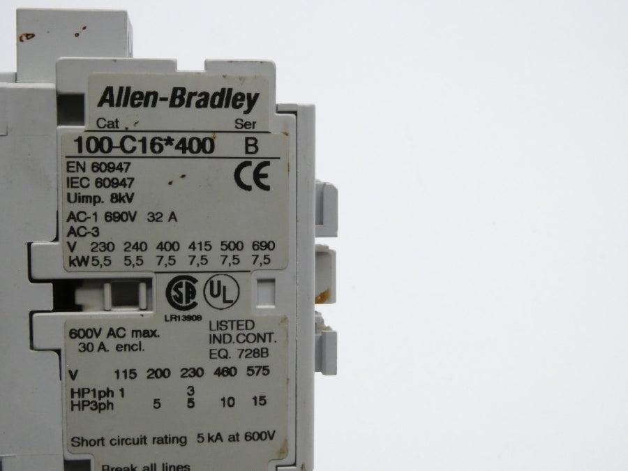 ALLEN BRADLEY 100-C16D400 SER. B 110/120V 32A UNMP