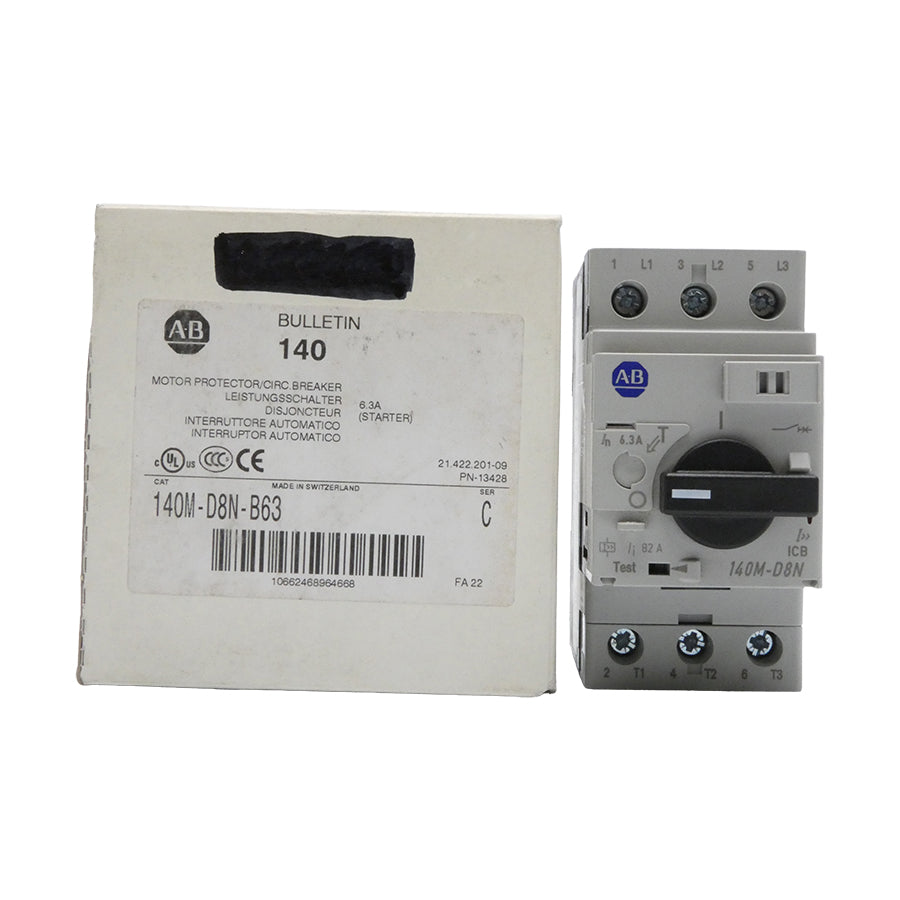 ALLEN BRADLEY 140M-D8N-B63 SER. C 690V 6.3A (WH) NSMP