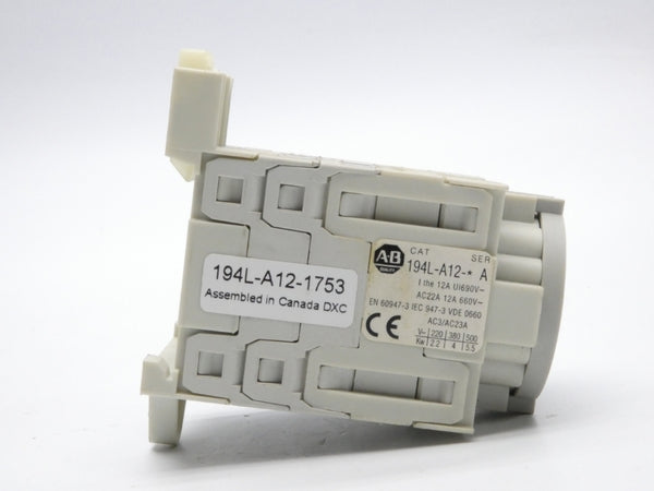 INDUSTRIAL SPARE PART 194L-A12-1753 SER. A 690V 12A (BR/WH) NSMP