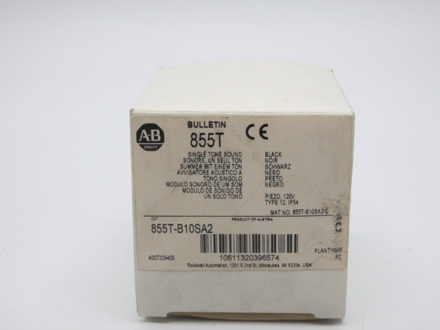 ALLEN BRADLEY 855T-B10SA2 SER. C 120V (WH) NSMP