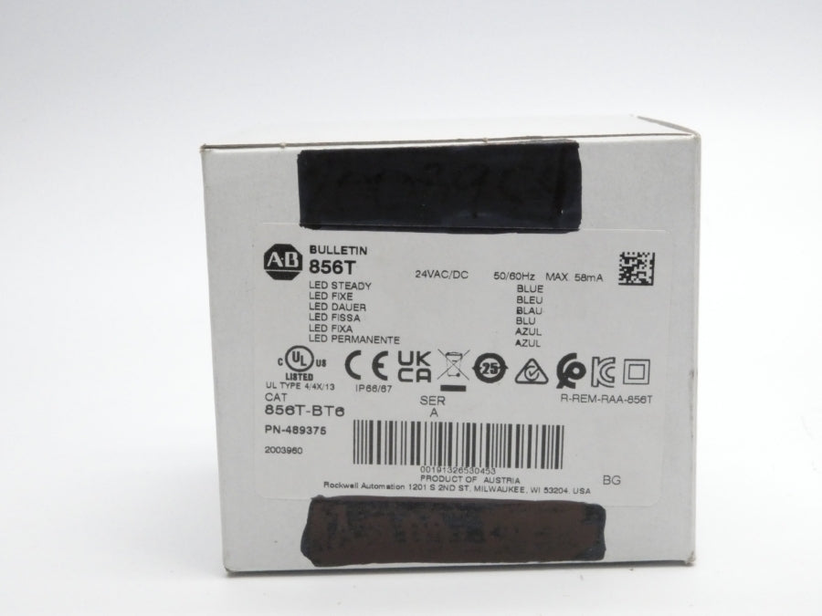 ALLEN BRADLEY 856T-BT6 SER. A 24V (WH) NSMP