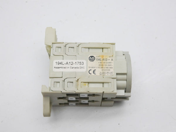 INDUSTRIAL SPARE PART 194L-A12-1753 SER. A 690V 12A UNMP