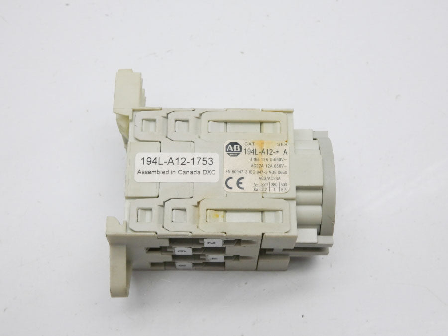 ALLEN BRADLEY 194L-A12-1753 SER. A 690V 12A UNMP
