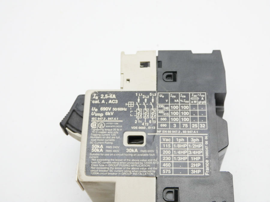 TELEMECANIQUE GV2-M08 690V 2.5-4A UNMP