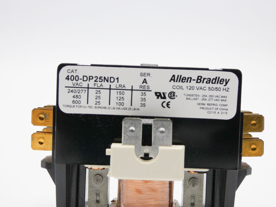 ALLEN BRADLEY 400-DP25ND1 SER. A 120V 25A (WH) NSMP