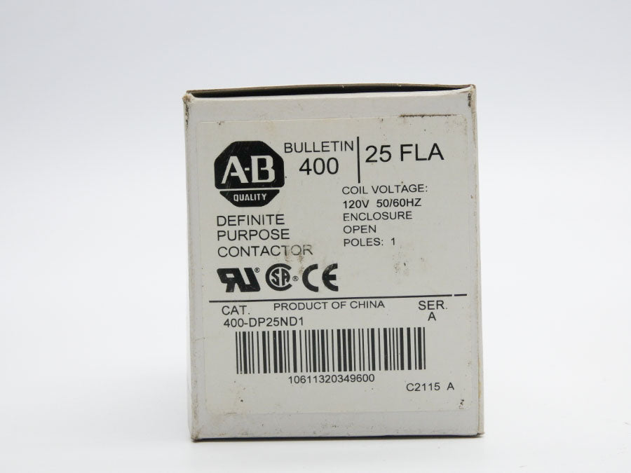 ALLEN BRADLEY 400-DP25ND1 SER. A 120V 25A (WH) NSMP