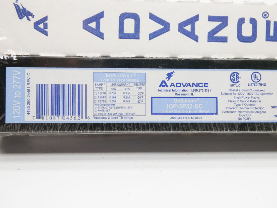 ADVANCE IOP-3P32-SC 120/277V 0.70A NSMP