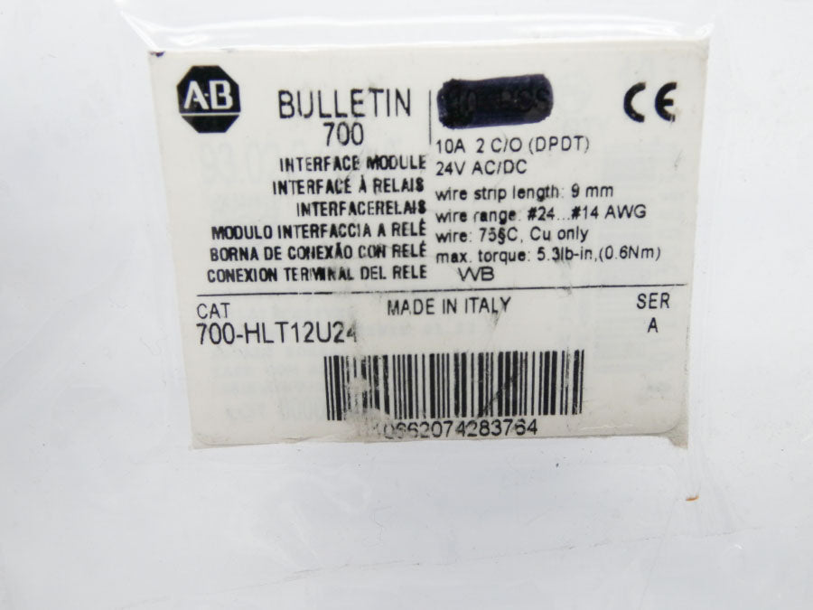 ALLEN BRADLEY 700-HLT12U24 SER. A 24V 10A NSNP