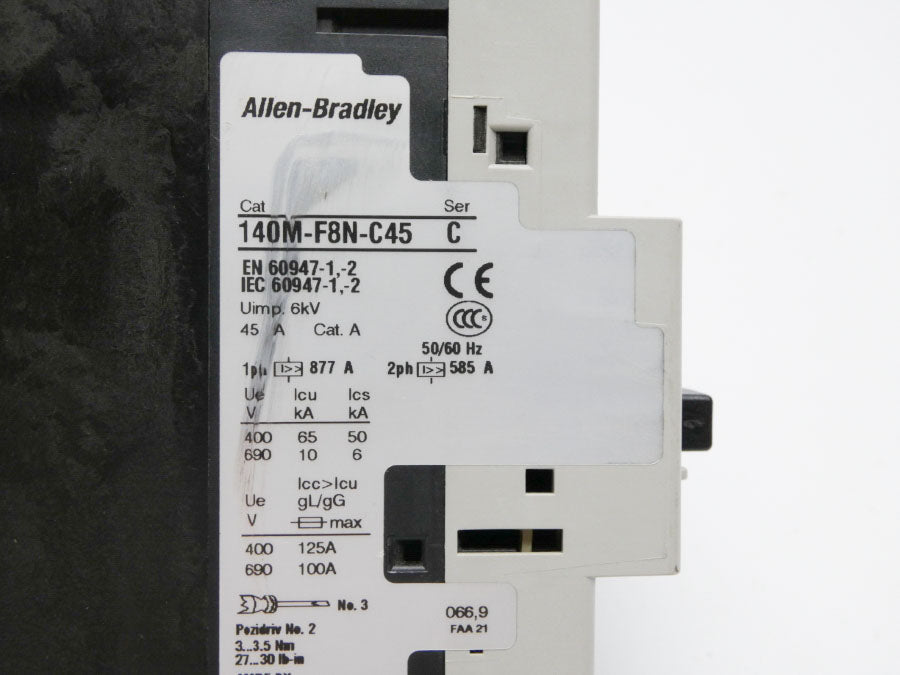 ALLEN BRADLEY 140M-F8N-C45 SER. C 690V 45A NSNP
