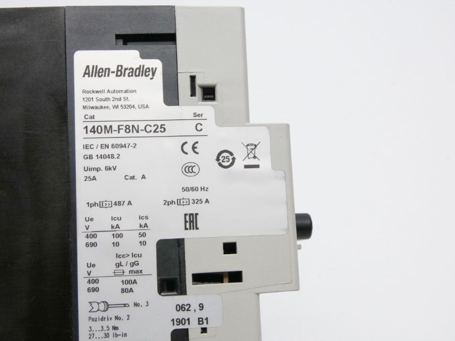 ALLEN BRADLEY 140M-F8N-C25 SER. C 690V 25A NSNP