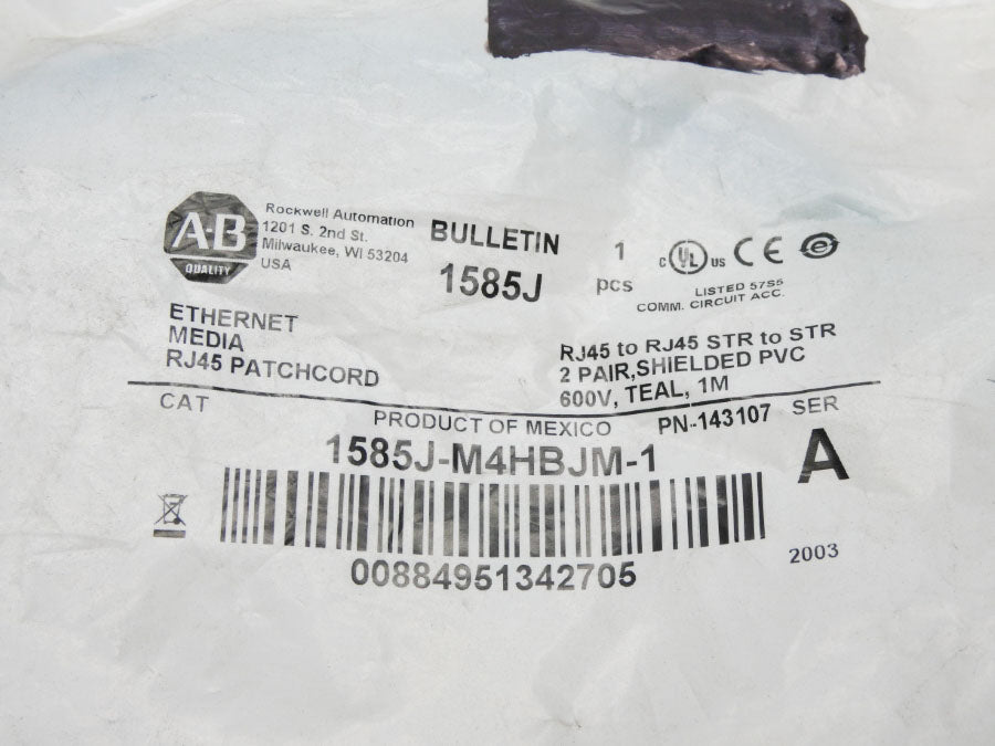 ALLEN BRADLEY 1585J-M4HBJM-1 SER. A 600V NSMP