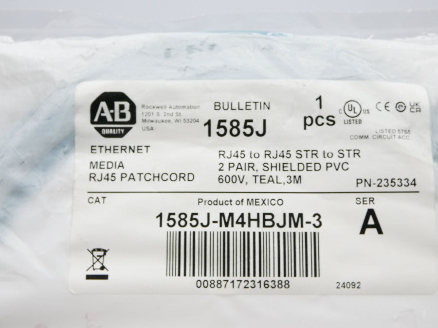 ALLEN BRADLEY 1585J-M4HBJM-3 SER. A 600V NSMP
