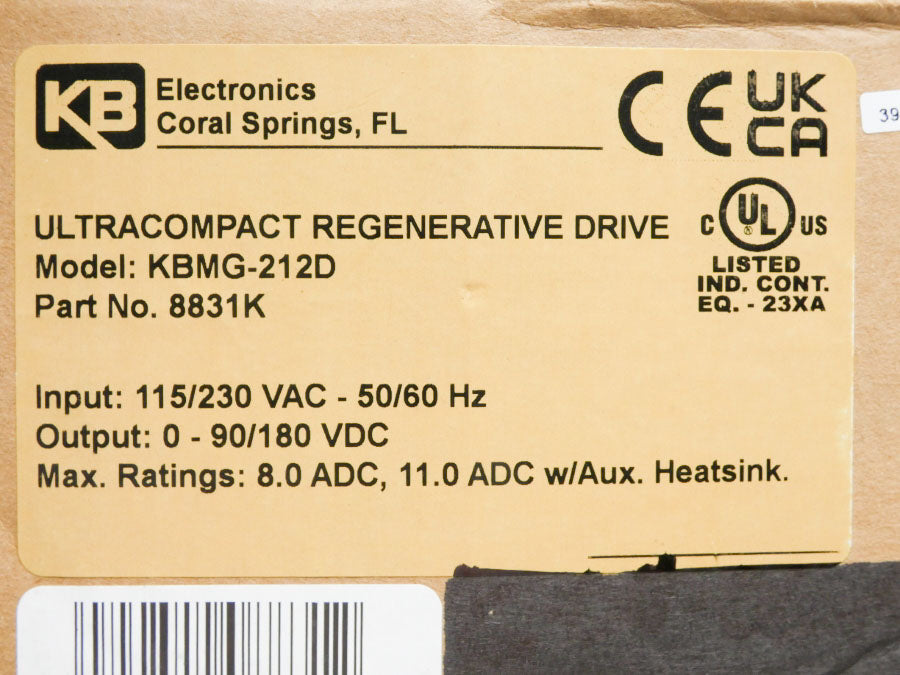 KB ELECTRONICS KBMG-212D 8831K 115/230VAC 11.0A NSMP
