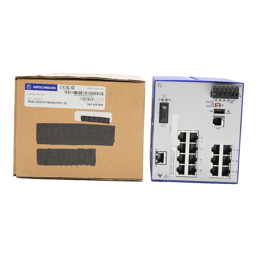 HIRSCHMANN RS20-1600M2T1EDAEHH09.1.00 943434-999 9.6-60VDC 1.1-0.2A NSMP