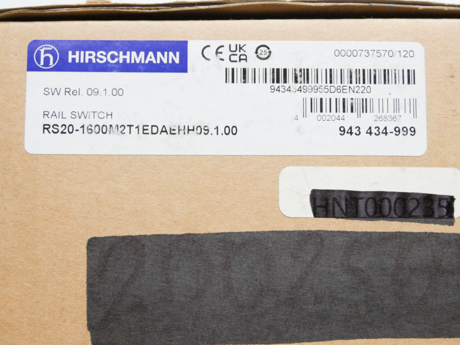 HIRSCHMANN RS20-1600M2T1EDAEHH09.1.00 943434-999 9.6-60VDC 1.1-0.2A NSMP