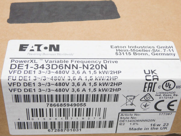EATON DE1-343D6NN-N20N VER. 2.20 380-480V 5A NSMP