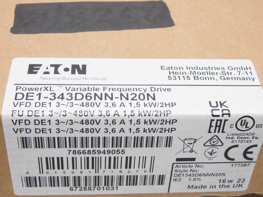 EATON DE1-343D6NN-N20N VER. 2.20 380-480V 5A NSMP