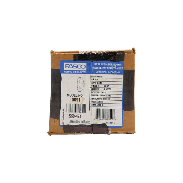 FASCO D091 115/230V 2.0/1.0A NSFS
