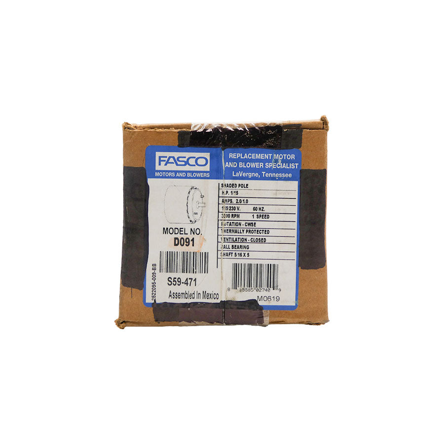 FASCO D091 115/230V 2.0/1.0A NSFS